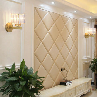 ZOWALA - Elegant Brass and Crystal Wall Light Fixture Image - 2