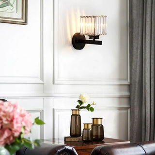 ZOWALA - Elegant Brass and Crystal Wall Light Fixture Image - 3