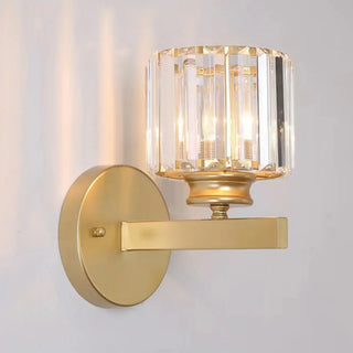 ZOWALA - Elegant Brass and Crystal Wall Light Fixture Image - 7