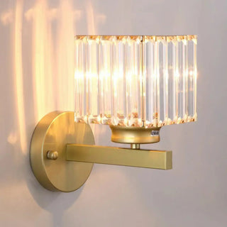 ZOWALA - Elegant Brass and Crystal Wall Light Fixture Image - 9