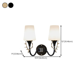 ZOWALA - Elegant Gold and White Wall Sconce Vanity Light Image - 16