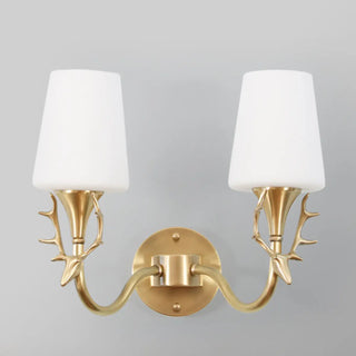 ZOWALA - Elegant Gold and White Wall Sconce Vanity Light Image - 9