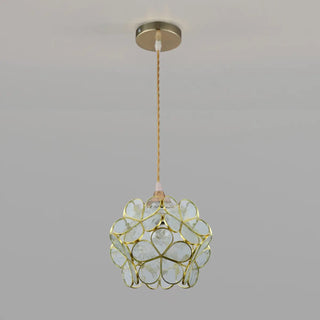 Elegant Dining Room Flower Globe White Glass Pendant Light Zawala Image - 11