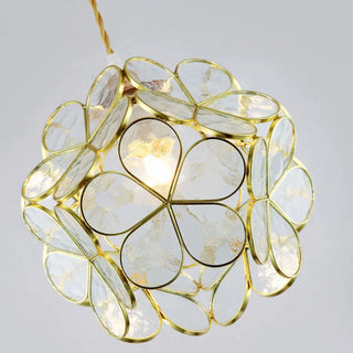 Elegant Dining Room Flower Globe White Glass Pendant Light Zawala Image - 9