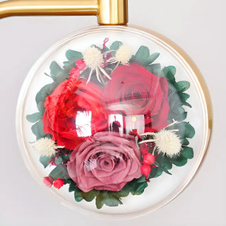 Modern Golden Glass Round Flower Accent Table Lamp Zawala Image - 16