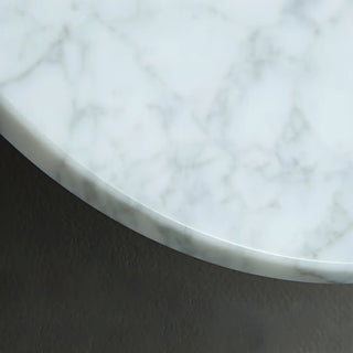 Elegant White Round Marble Mini Ambient Wall Sconce Zawala Image - 10
