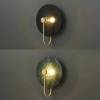 Elegant White Round Marble Mini Ambient Wall Sconce Zawala Image - 7