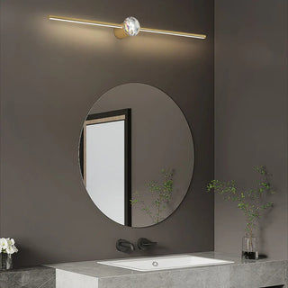 ZOWALA - Elegant Central Crystal Gold Bathroom Vanity Light Image - 1