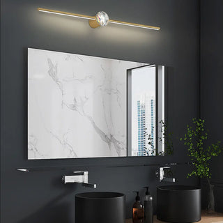 ZOWALA - Elegant Central Crystal Gold Bathroom Vanity Light Image - 3
