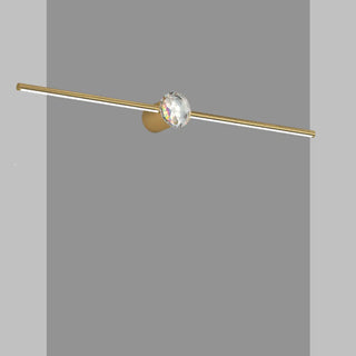 ZOWALA - Elegant Central Crystal Gold Bathroom Vanity Light Image - 5