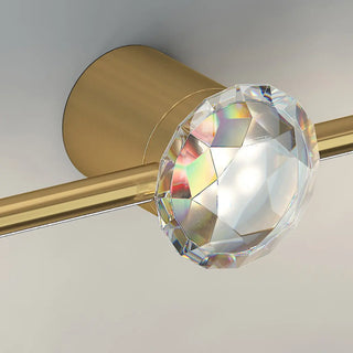 ZOWALA - Elegant Central Crystal Gold Bathroom Vanity Light Image - 6