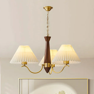 ZOWALA - White Geometric Fabric Modern Living Room Pendant Chandelier Image - 4
