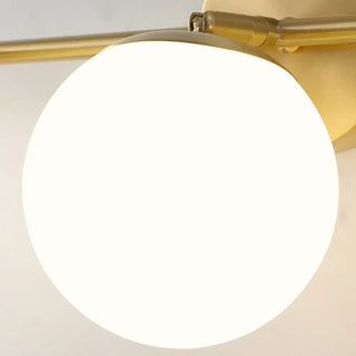 Gold and Frosted Glass Double Globe Vanity Light Zawala Image - 7