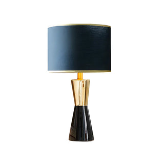 Contemporary White Cylinder Fabric Shade Table Lamp Zawala Image - 8