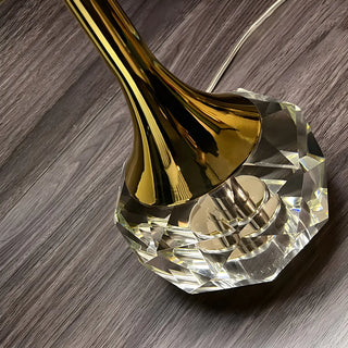 Elegant Barrel Pleated Shade Crystal Vase Table Lamp Zawala Image - 8