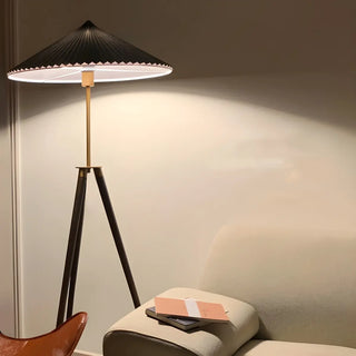 Modern Green Cone and Tripod Metal LED Floor Lamp Zawala Image - 13