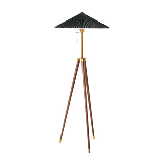Modern Green Cone and Tripod Metal LED Floor Lamp Zawala Image - 6