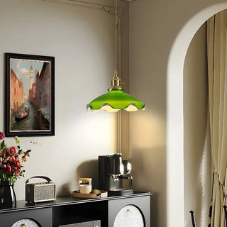 Green Glass Pendant Light