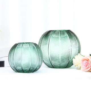 ZOWALA - Modern Dining Room Green Leaf Pattern Glass Pendant Light Image - 7