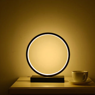 Elegant Lotus Black Geometric Frame Decor Table Lamp Zawala Image - 8