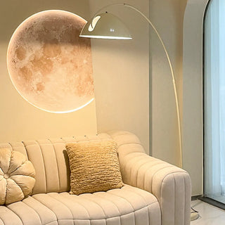 ZOWALA - Elegant Off-White Dome Arc Floor Lamp Image - 3