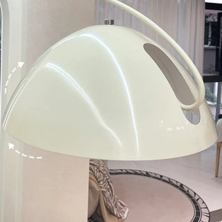 ZOWALA - Elegant Off-White Dome Arc Floor Lamp Image - 5