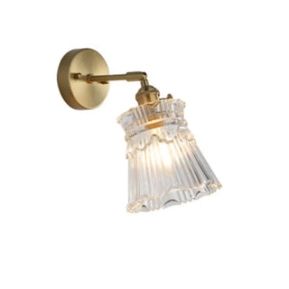 Vintage Clear Glass Shade Gold Pendant Wall Sconce Zawala Image - 10