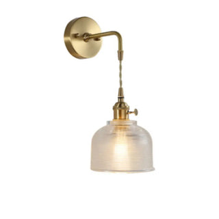 Vintage Clear Glass Shade Gold Pendant Wall Sconce Zawala Image - 12