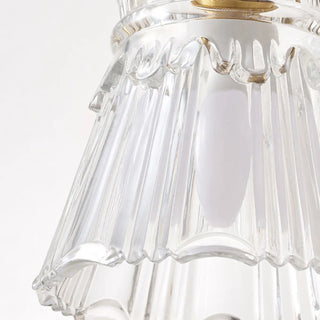 Vintage Clear Glass Shade Gold Pendant Wall Sconce Zawala Image - 16