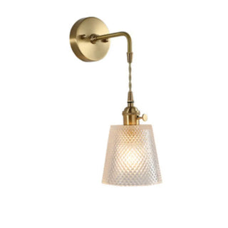 Vintage Clear Glass Shade Gold Pendant Wall Sconce Zawala Image - 14