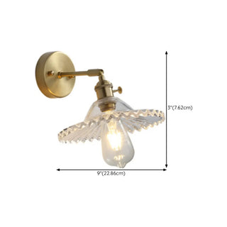 Vintage Clear Glass Shade Gold Pendant Wall Sconce Zawala #size
