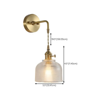 Vintage Clear Glass Shade Gold Pendant Wall Sconce Zawala Image - 23