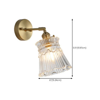 Vintage Clear Glass Shade Gold Pendant Wall Sconce Zawala Image - 24
