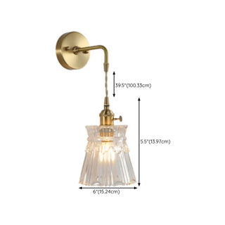 Vintage Clear Glass Shade Gold Pendant Wall Sconce Zawala Image - 25