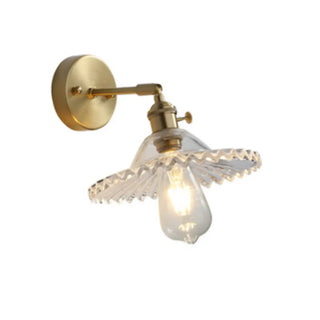 Vintage Clear Glass Shade Gold Pendant Wall Sconce Zawala Image - 8