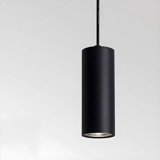 Elegant Pendant Light with Glassy Shade, Cylindrical Container Fixture, and Aluminum Material Zawala Image - 6