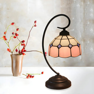 ZOWALA - Tiffany Curved Metal Desk Lamp Image - 1