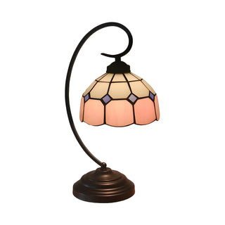 ZOWALA - Tiffany Curved Metal Desk Lamp Image - 5