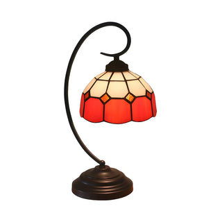 ZOWALA - Tiffany Curved Metal Desk Lamp Image - 7