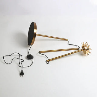 Elegant Pink Feather and Gold Stand Metal Floor Lamp Zawala Image - 7