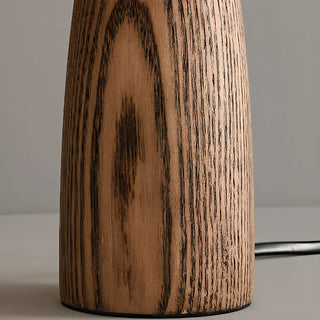 White Elegant Pleated Fabric Lampshade Wooden Table Lamp Zawala Image - 10
