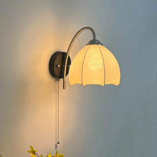 Trendy Cone Wood Wall Sconce with Pull Chain Switch Zawala Image - 3