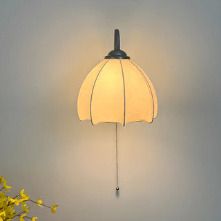Trendy Cone Wood Wall Sconce with Pull Chain Switch Zawala Image - 5