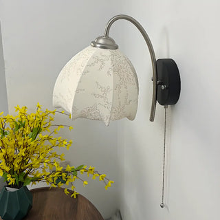Trendy Cone Wood Wall Sconce with Pull Chain Switch Zawala Image - 6