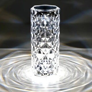 Elegant Columnar Crystal Rechargeable LED Table Lamp Zawala Image - 4