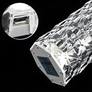 Elegant Columnar Crystal Rechargeable LED Table Lamp Zawala Image - 8