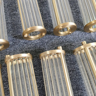 Vintage Ribbed Glass Bathroom Mirror Vanity Light Zawala Image - 12