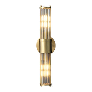 Vintage Ribbed Glass Bathroom Mirror Vanity Light Zawala Image - 13