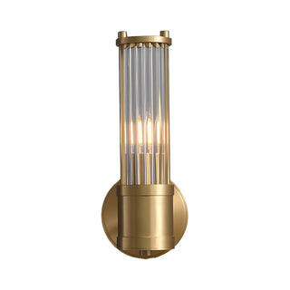Vintage Ribbed Glass Bathroom Mirror Vanity Light Zawala Image - 14