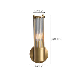 Vintage Ribbed Glass Bathroom Mirror Vanity Light Zawala #size